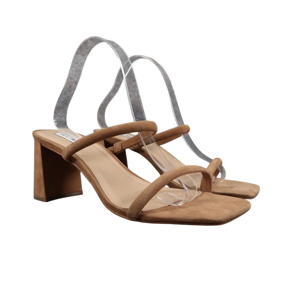 Steve Madden Shoes Womens 10 Sandal Mule Pumps Double Strap Leather Brown Lilah
